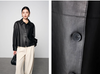 Genuine Leather Shirt Women Black Button Pocket