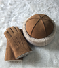 sheepskin suede gloves with fleece lining