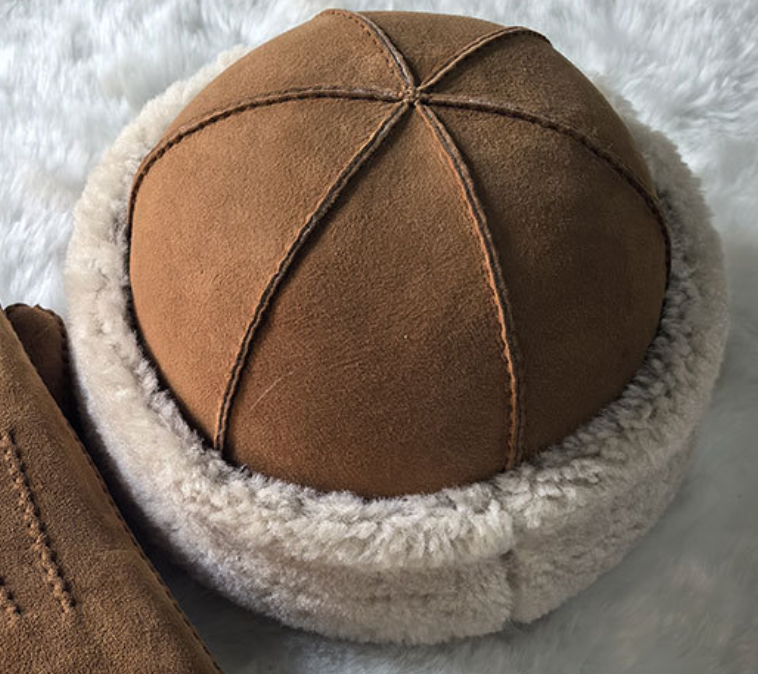 sheepskin suede gloves with fleece lining