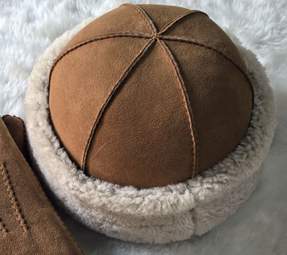 sheepskin suede gloves with fleece lining