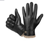 Men's leather gloves with fleece lining