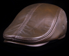Genuine cowhide leather newsboy cap men