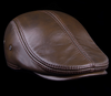 Genuine cowhide leather newsboy cap men