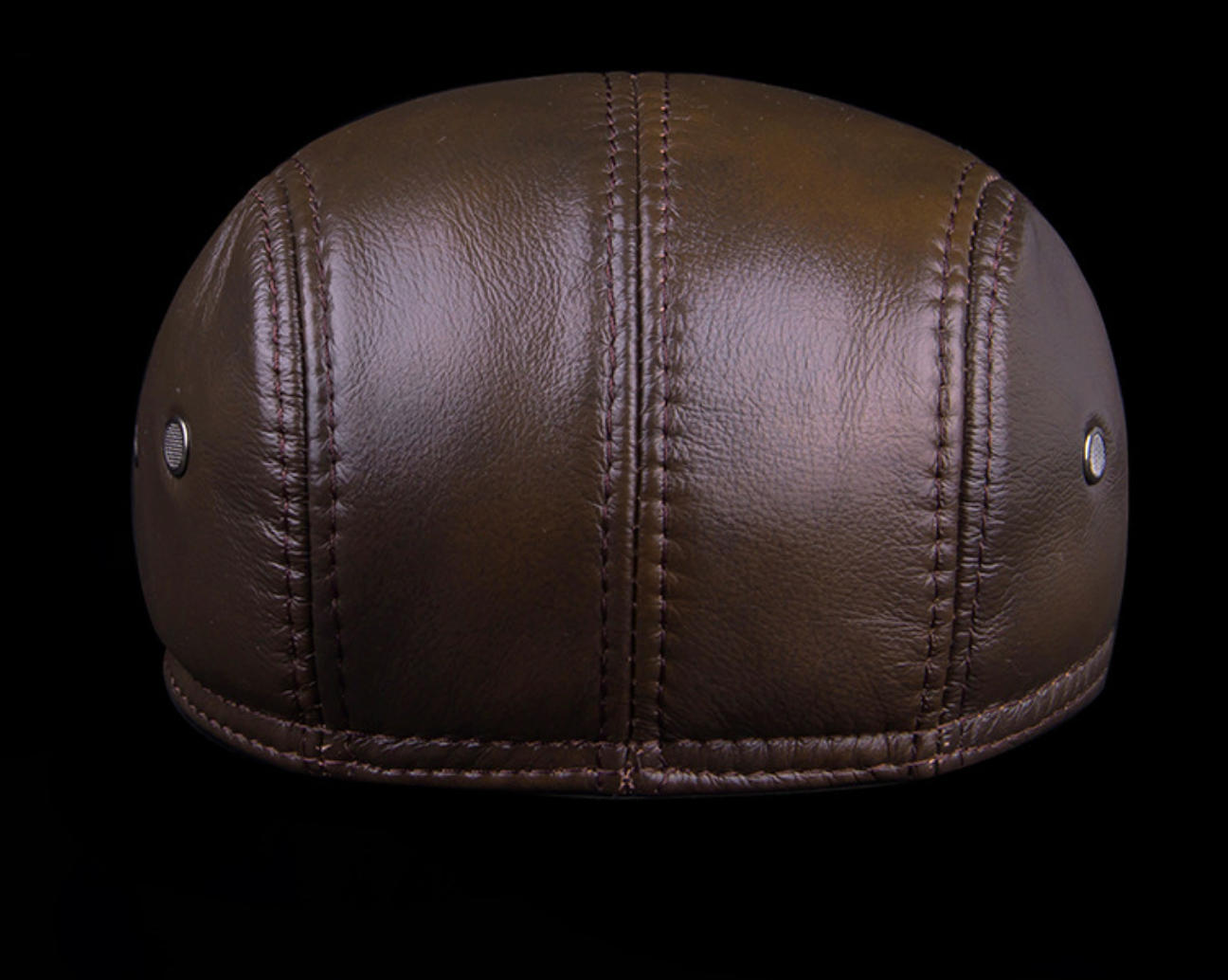 Genuine cowhide leather newsboy cap men