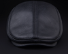 Genuine cowhide leather newsboy cap men