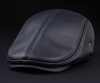 Genuine cowhide leather newsboy cap men