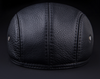 Genuine cowhide leather newsboy cap men