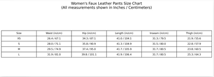 Faux leather pants with double belt