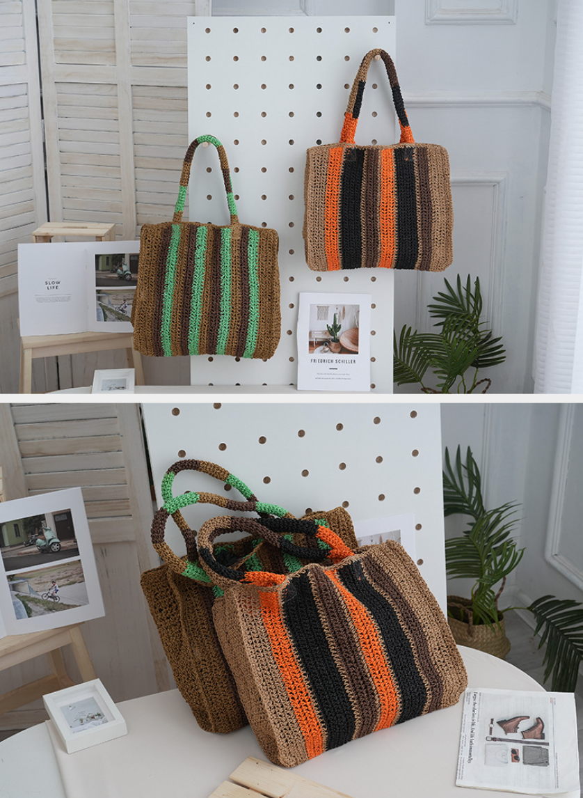 Straw handbags for women woven shoulder bag