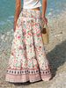 Smocked waist maxi skirt with paisley tiered hem