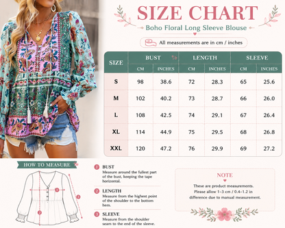 Tassel tie boho blouse with patchwork floral panels