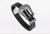 Leather belts for men with carved alloy buckle