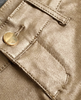 Gold shorts with low rise metallic faux leather fit