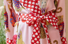 Women’s Ice Silk Robe and Printed Camisole Nightdress Set