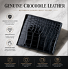 Genuine Crocodile Leather Bifold Wallet