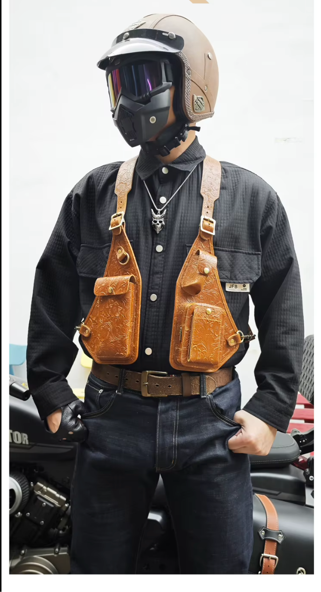 Genuine Leather Shoulder Holster Bag for Men