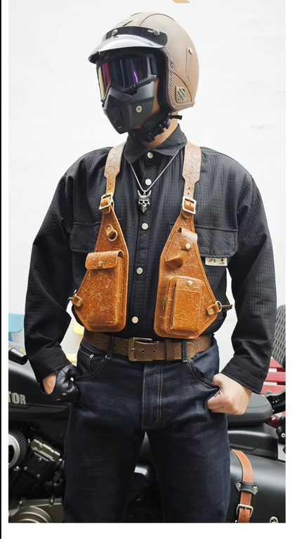 Genuine Leather Shoulder Holster Bag for Men