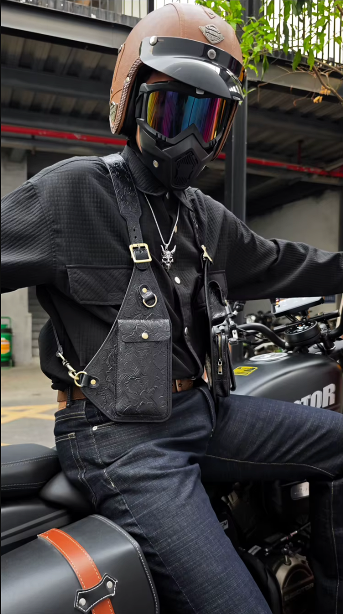 Genuine Leather Shoulder Holster Bag for Men