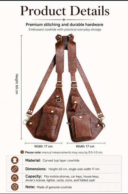 Genuine Leather Shoulder Holster Bag for Men