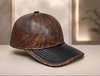 Men’s Cowhide Leather Baseball Cap Adjustable Fit