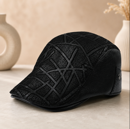 Genuine Leather Duckbill Cap for Men and Women
