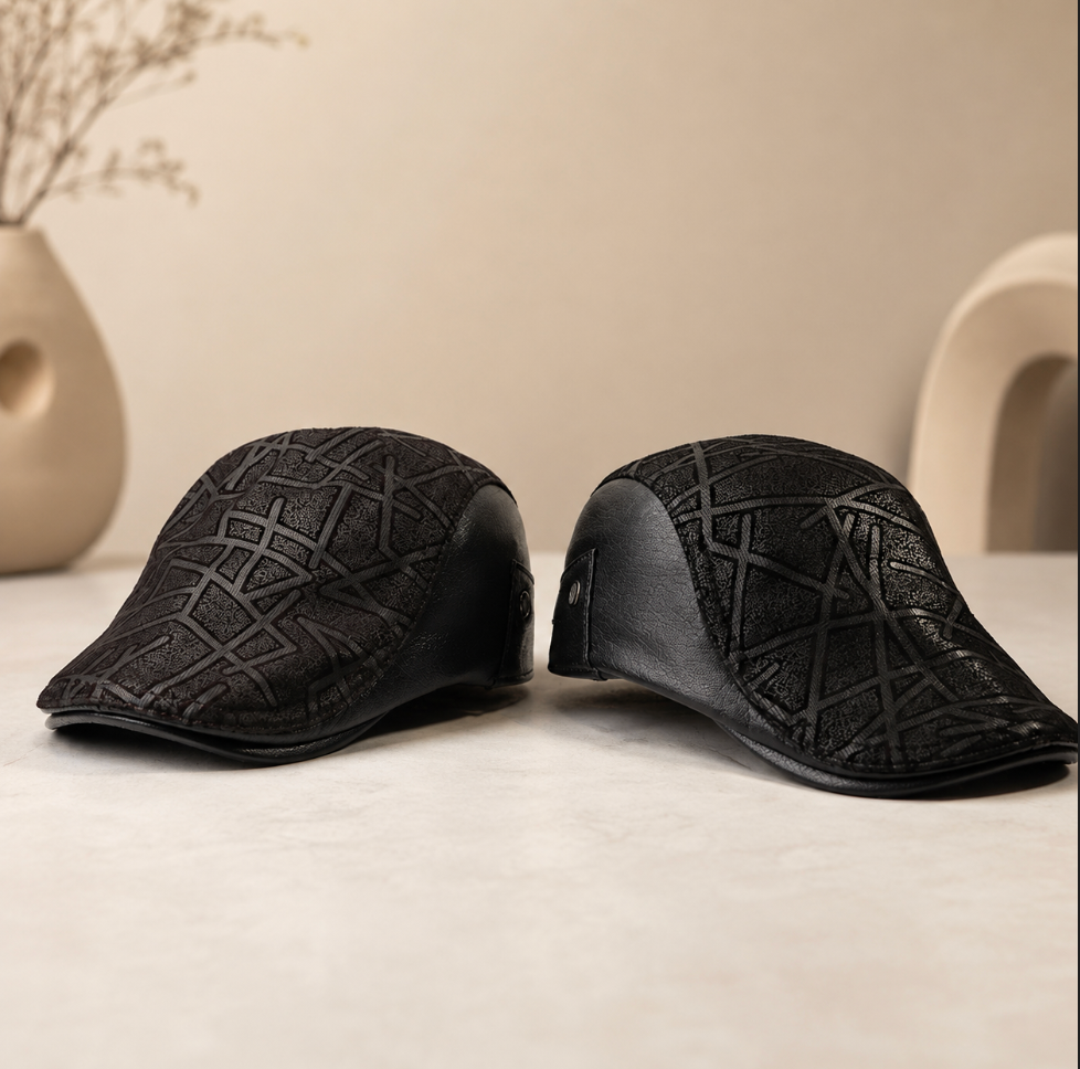 Genuine Leather Duckbill Cap for Men and Women