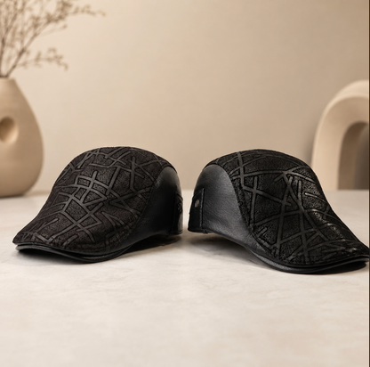 Genuine Leather Duckbill Cap for Men and Women
