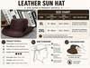 Men’s Genuine Leather Fisherman Hat Wide Brim