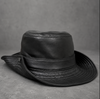 Men’s Genuine Leather Fisherman Hat Wide Brim