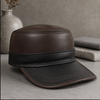 Genuine Leather Flat Top Duckbill Cap