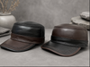 Genuine Leather Flat Top Duckbill Cap