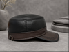 Genuine Leather Flat Top Duckbill Cap