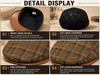 Genuine Leather Duckbill Cap in Printed Suede Sheepskin