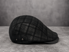 Genuine Leather Duckbill Cap in Printed Suede Sheepskin