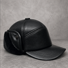 Men’s Genuine Leather Winter Cap with Ear Flaps