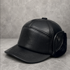Men’s Genuine Leather Winter Cap with Ear Flaps