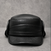 Men’s Genuine Cowhide Winter Cap with Ear Protectors