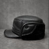 Men’s Genuine Cowhide Winter Cap with Ear Protectors