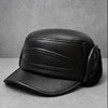 Men’s Genuine Cowhide Winter Cap with Ear Protectors