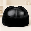 Men’s Genuine Cowhide Winter Cap with Ear Protectors