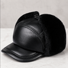 Men’s Genuine Cowhide Winter Cap with Ear Protectors