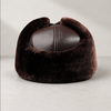 Men’s Genuine Cowhide Winter Cap with Ear Protectors