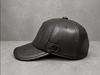 Men’s Genuine Leather Baseball Cap with Adjustable Buckle