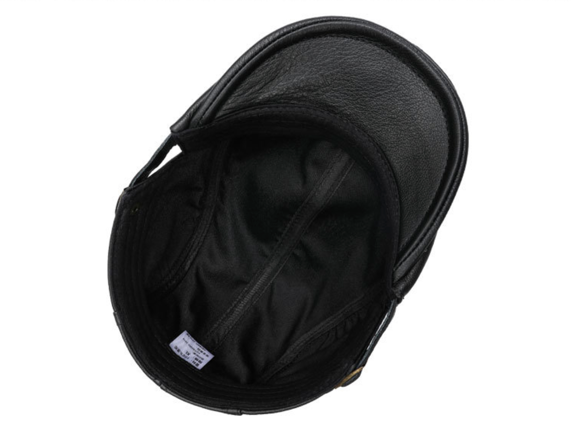 Men’s Genuine Leather Duckbill Cap in Top-Grain Cowhide