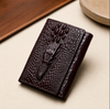 Genuine Cowhide Leather Trifold Wallet with ID Window