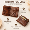 Men’s Genuine Leather Short Wallet with Coin Pocket