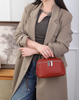 Women’s Genuine Leather Cosmetic Bag with Interior Travel Organizer