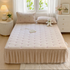 100% Cotton Fitted Sheet with Ruffled Bed Skirt Cover