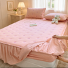 100% Cotton Fitted Sheet with Ruffled Bed Skirt Cover