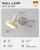 Cream Swing Arm Wall Lamp with Pull Chain Switch